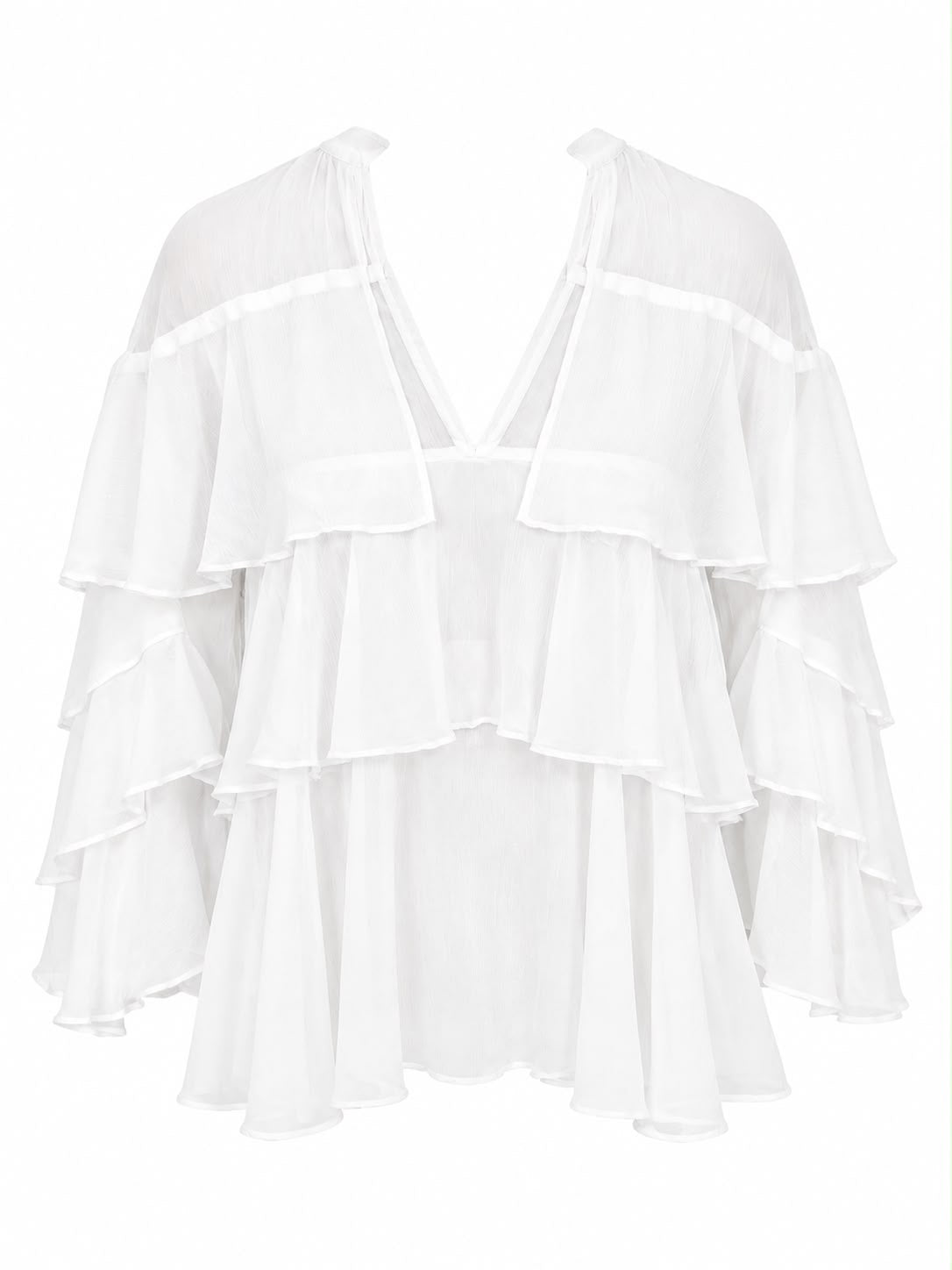 Bata de Babado Transparencia Capri