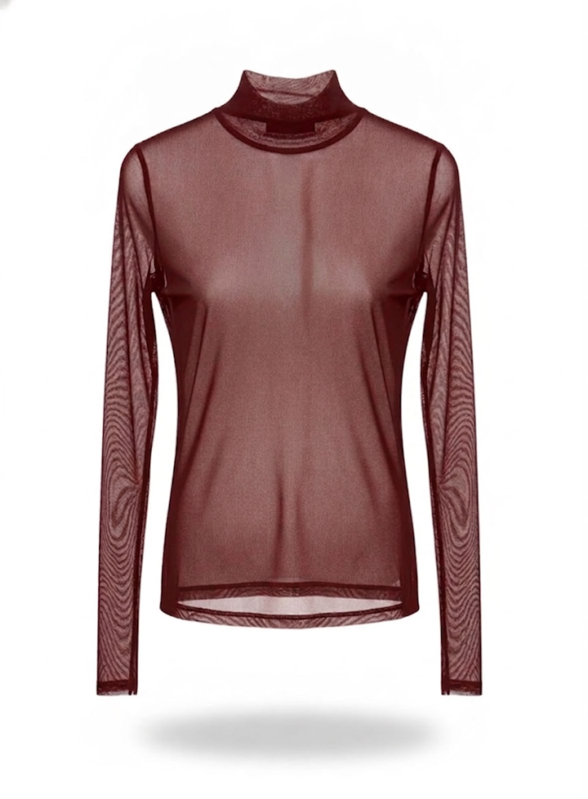 Blusa Manga Longa Gola Alta Tule