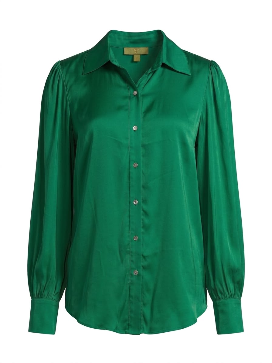 Camisa Manga Bufante Cetim