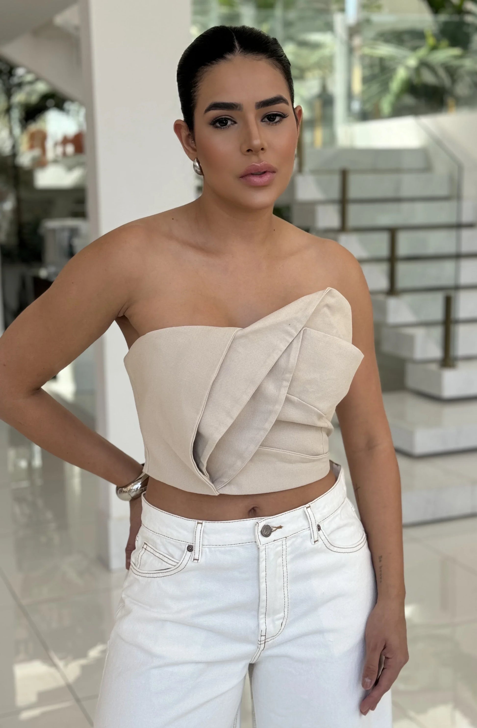 Cropped Origame top by Charry featuring a stylish design and vibrant colors, perfect for casual wear.