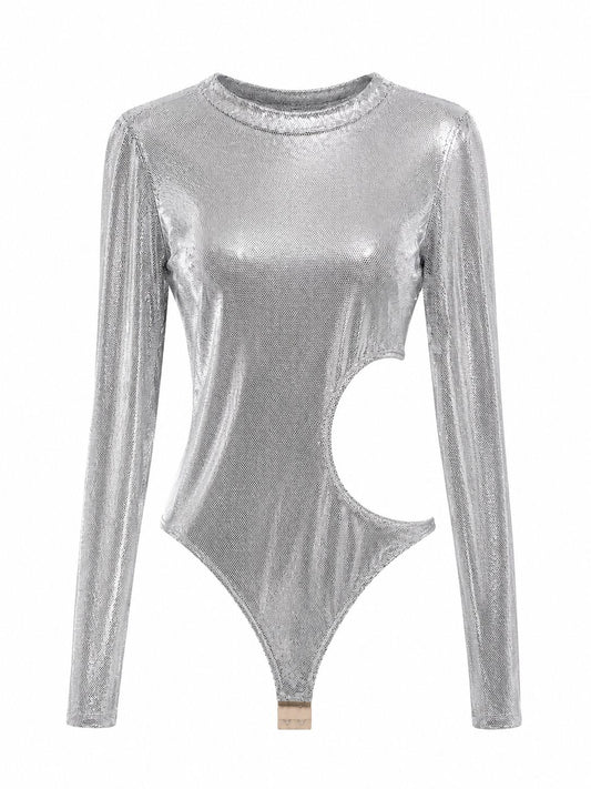 Body Recorte Lateral Com Manga