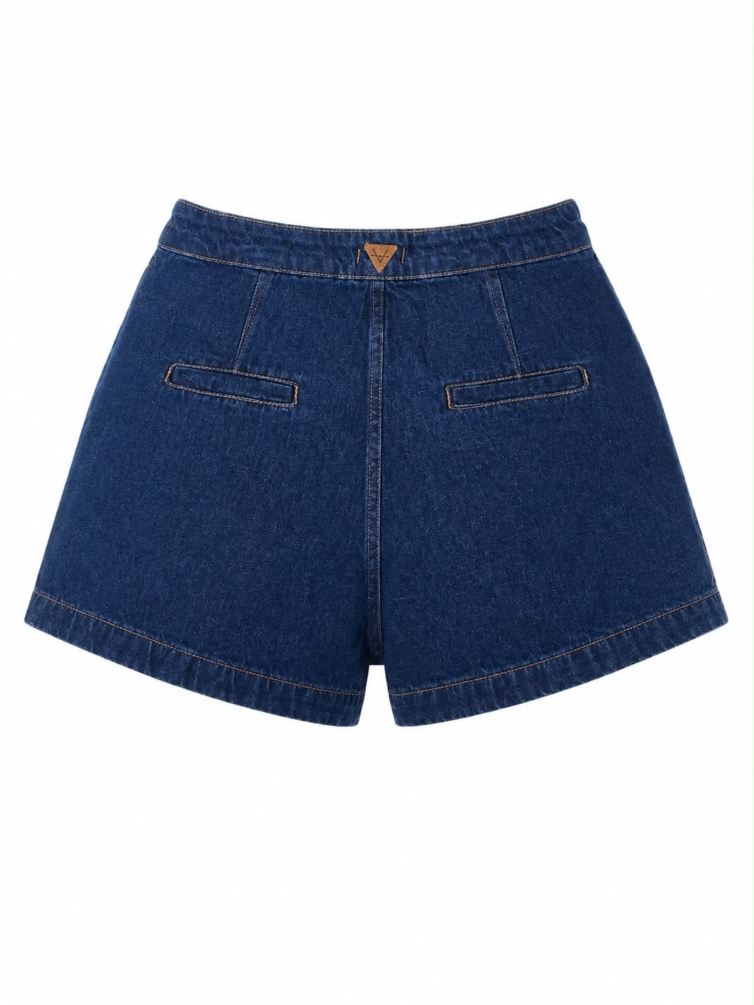 Short Saia Jeans com Pespontos