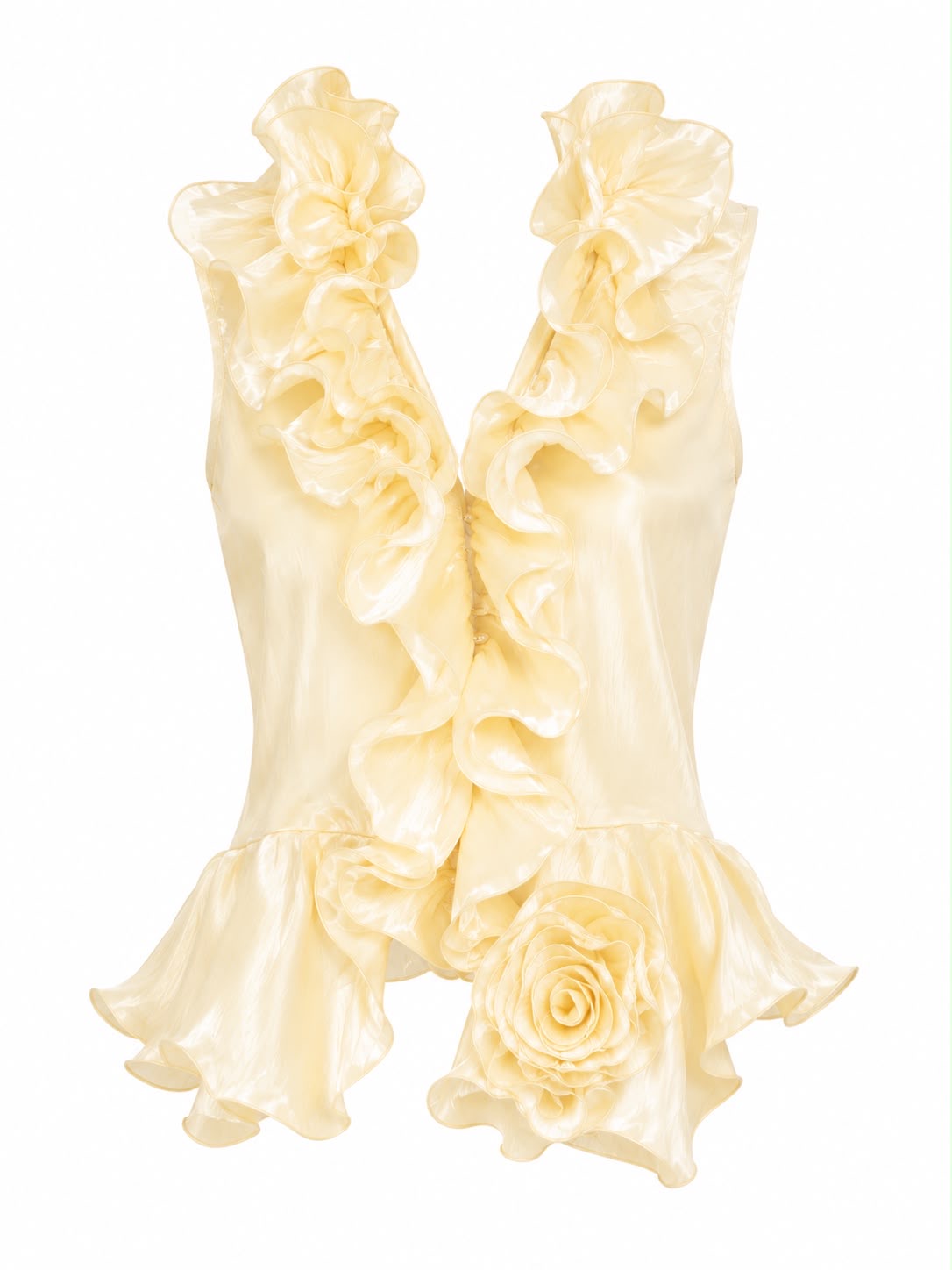 Blusa com Babado Frente Unica