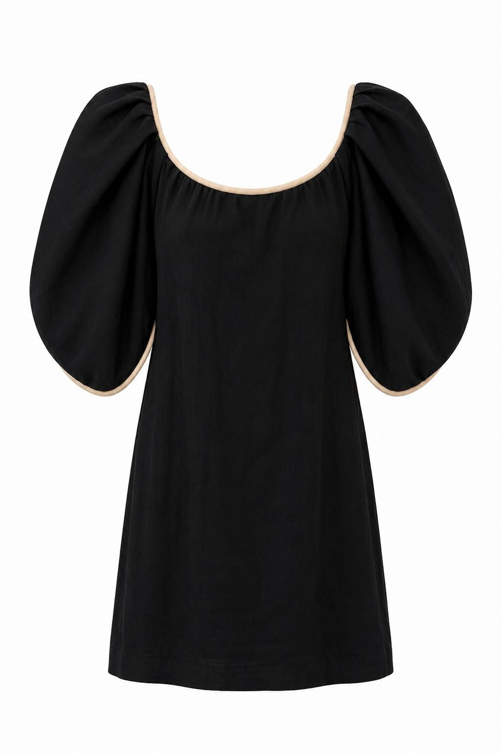 Vestido De Linho Manga Coração