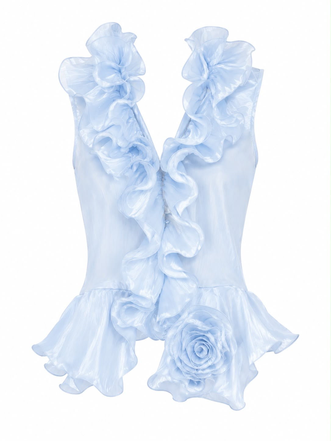 Blusa com Babado Frente Unica