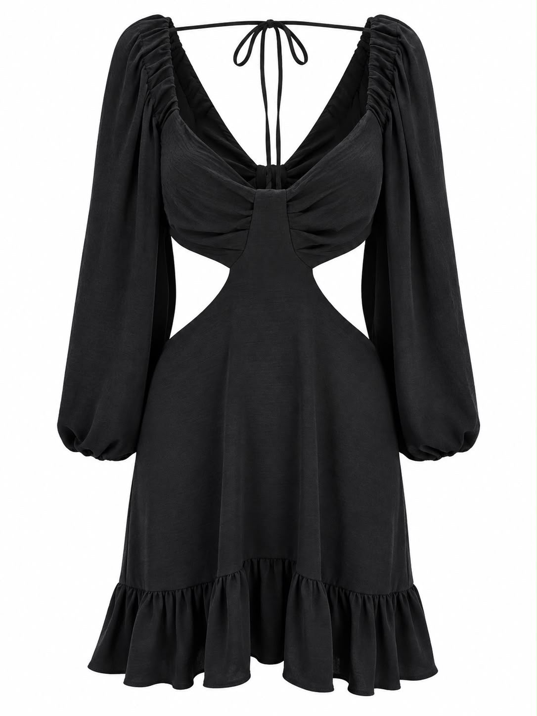 Vestido Curto com Cut Decotado