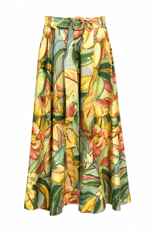 Saia Folhagem De Inverno Estampado