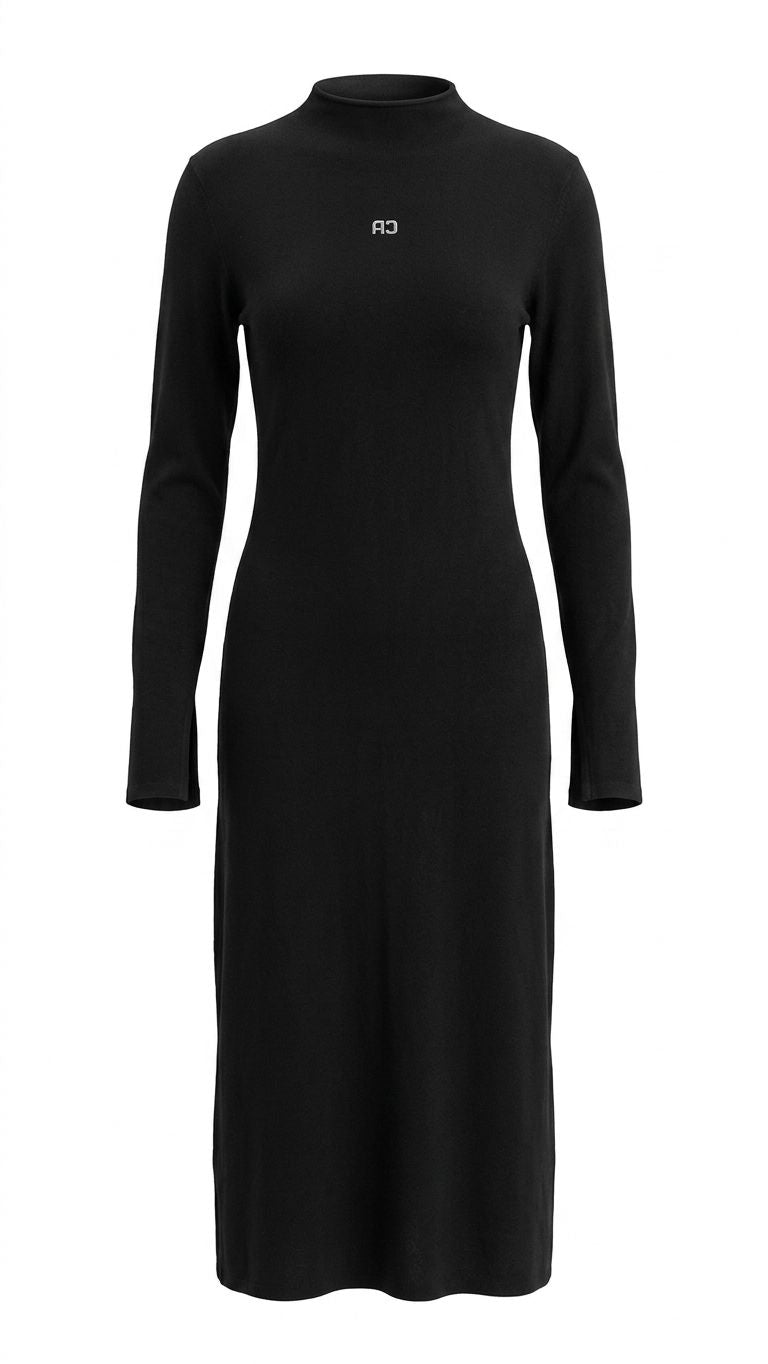 Vestido Malha Basic Aberturas
