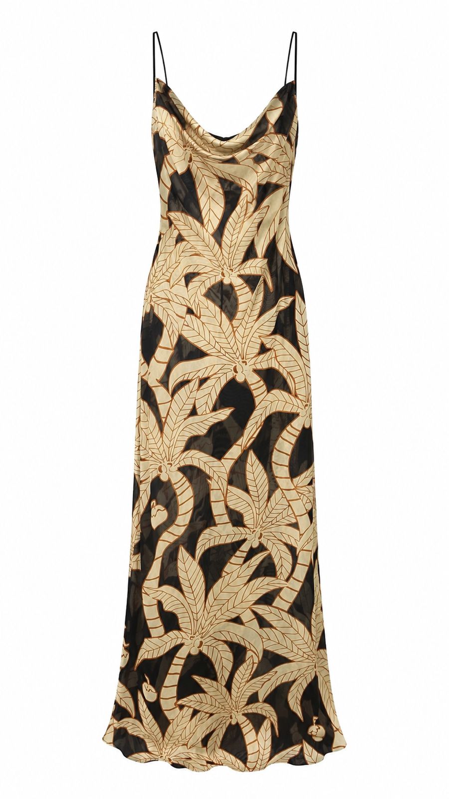 Vestido Longo Em Tule De Lírio Tropical