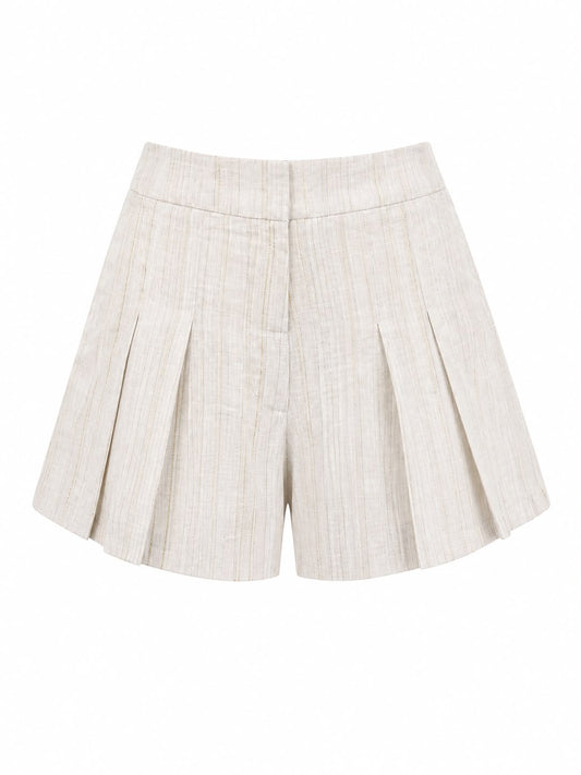 Short Linho Risca Lurex