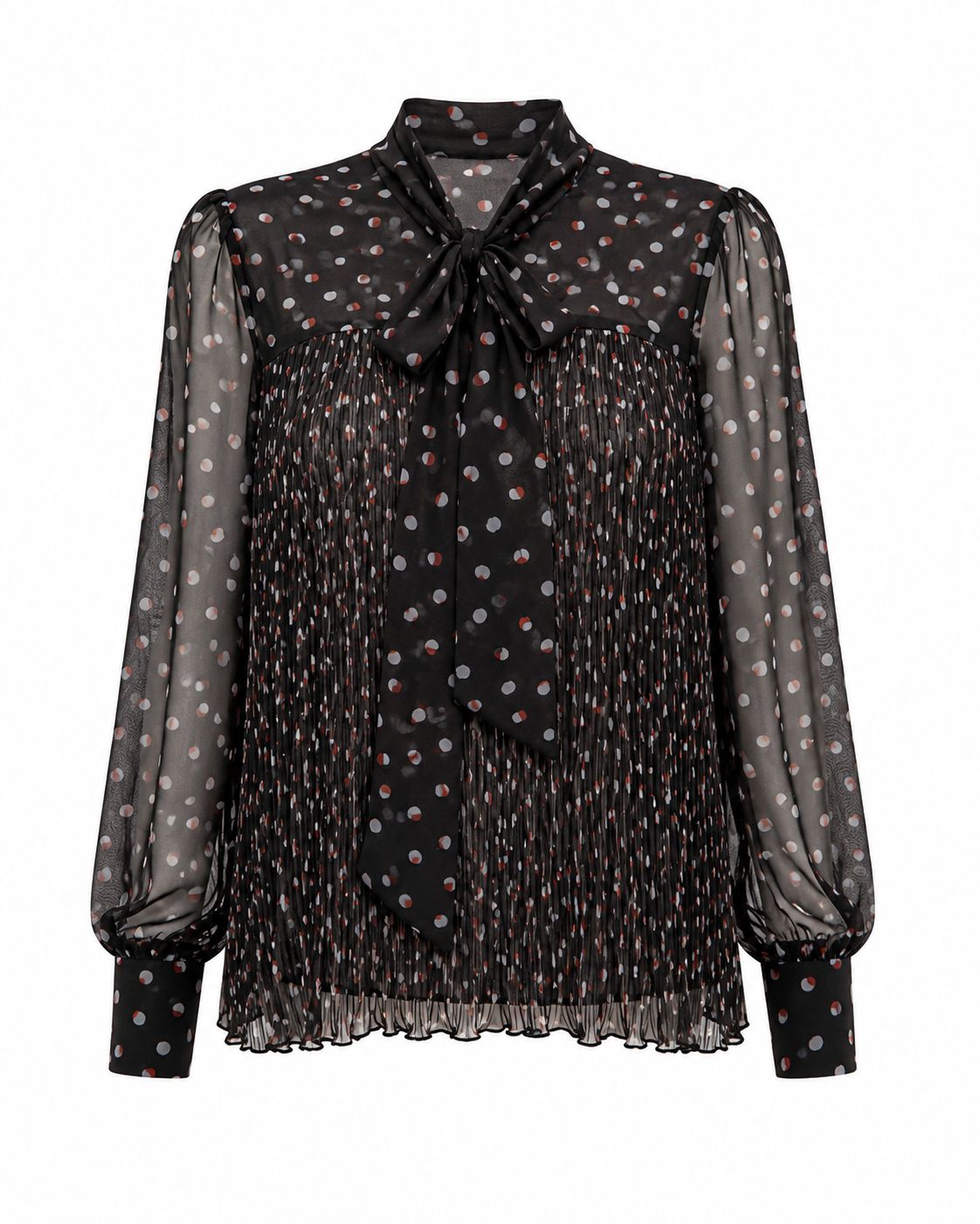 Blusa Camisa Plissada Joaninha Poa