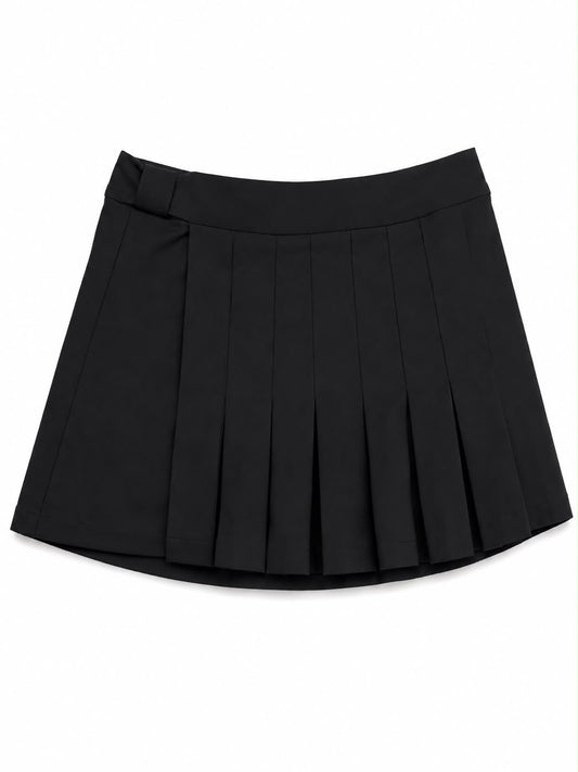 Saia Pregas Faixa Elegante