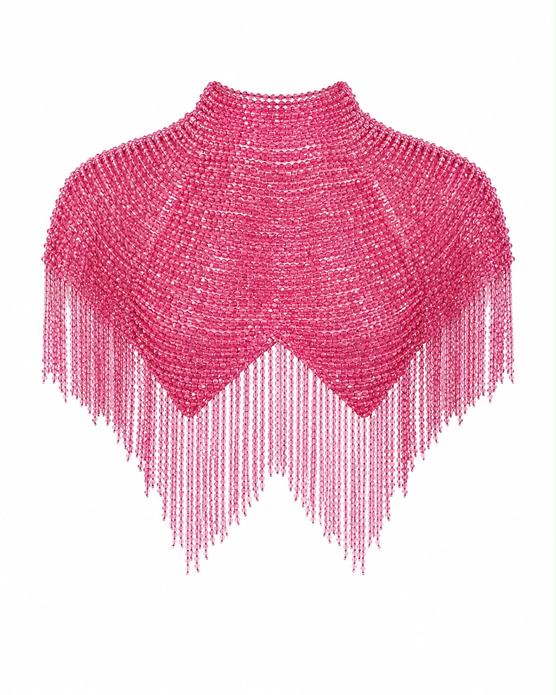Top Brilho Capa Gola Rosa