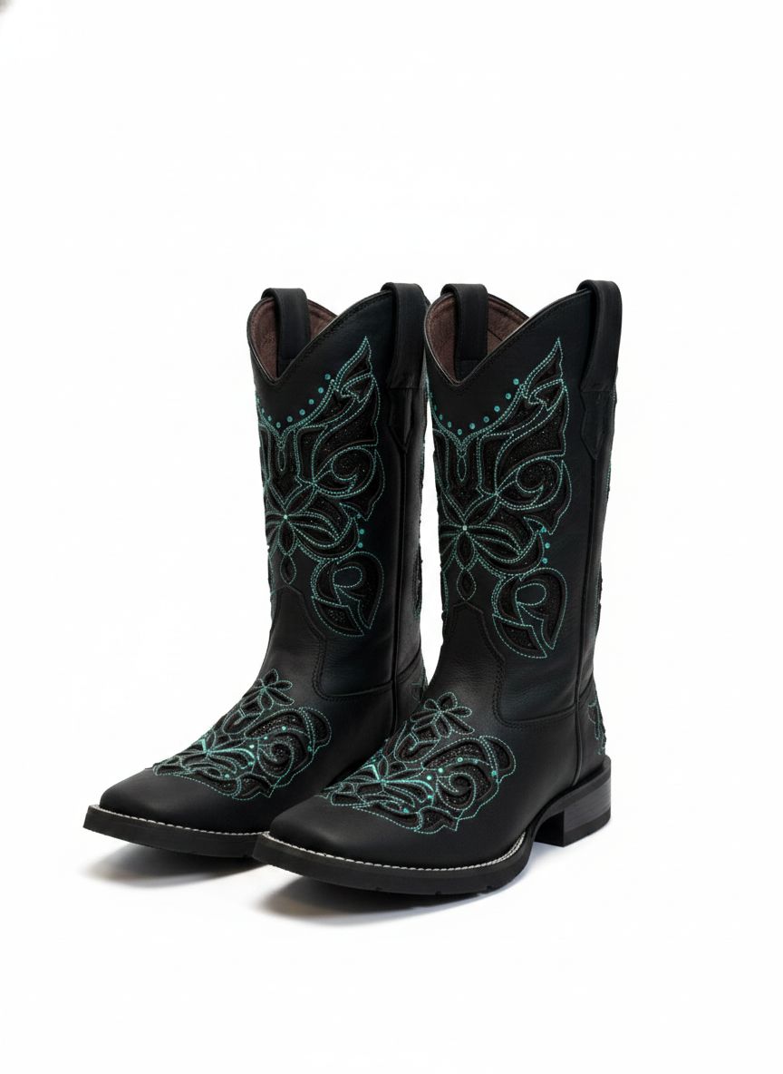 Bota Lase Ihós de couro da marca Wanessa Lopez Concept, com design elegante e detalhes visuais na imagem.