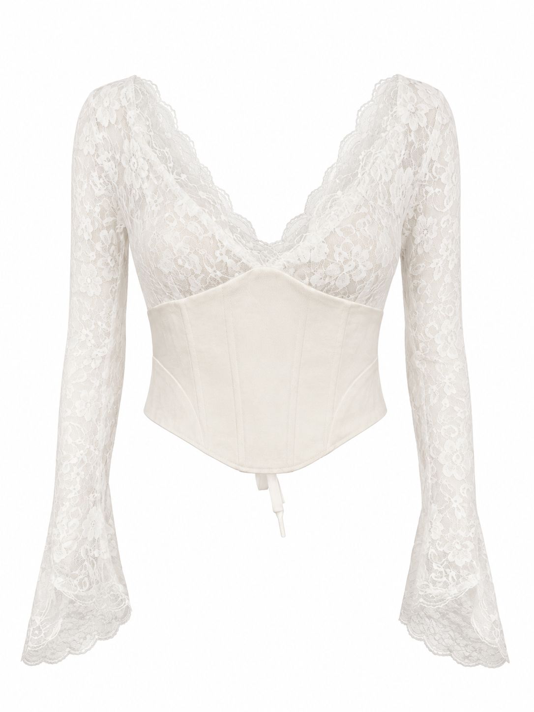 Blusa Corset Com Renda