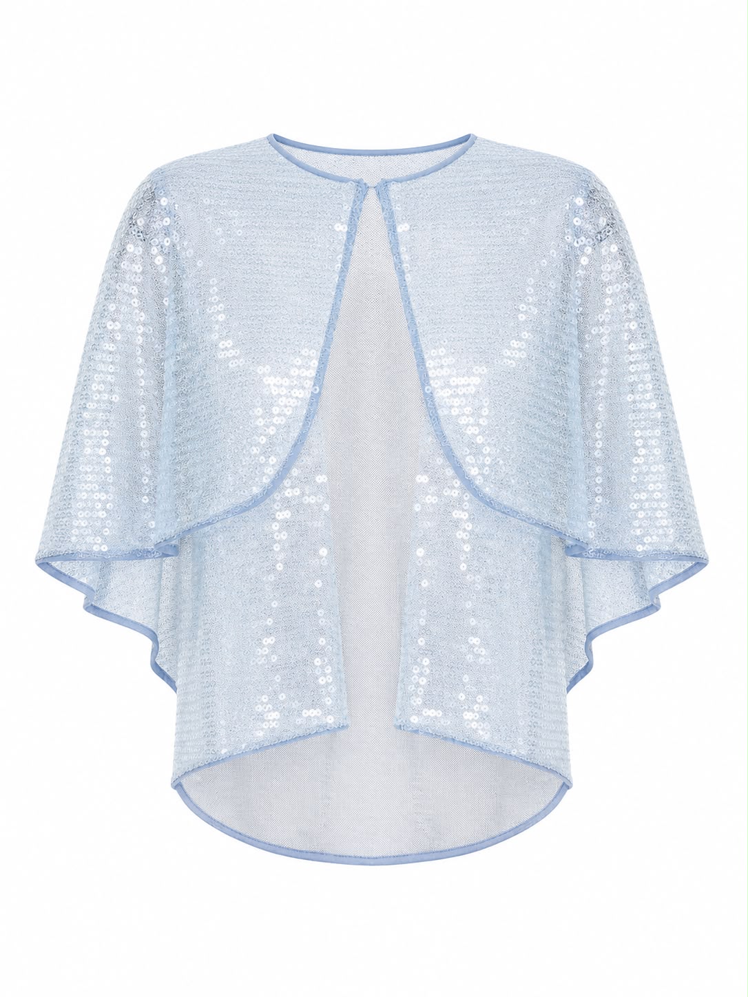 Blusa Capa Aquamarine Paetê