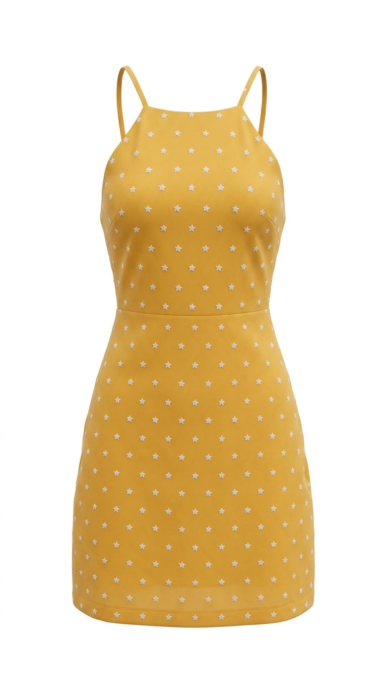 Vestido Linho Estrelinhas Solar