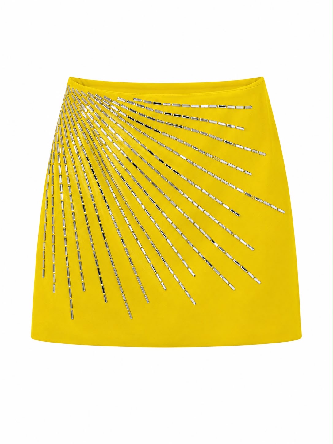 Saia Ella Crepe com Tiras em Strass