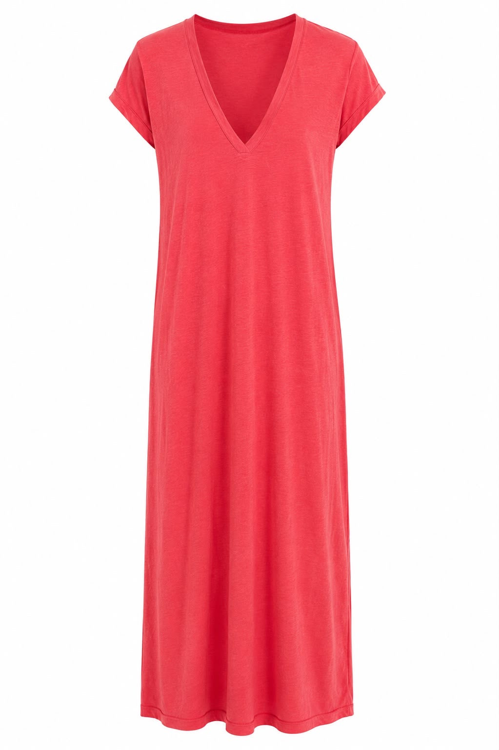 Vestido de Manga com Fenda Malha