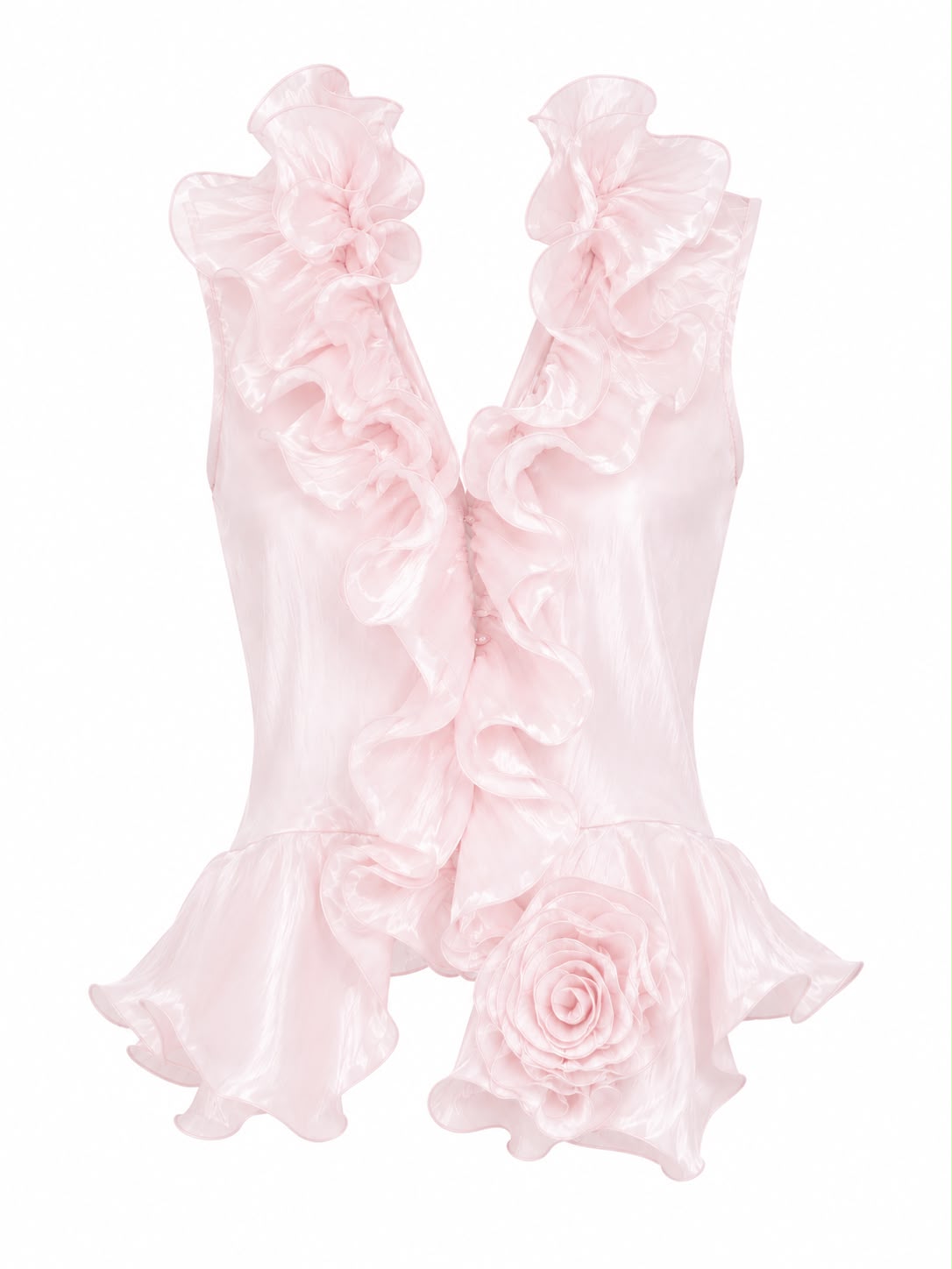 Blusa com Babado Frente Unica