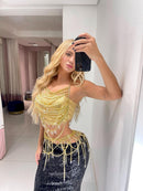 Toop  Em Franjas Safira